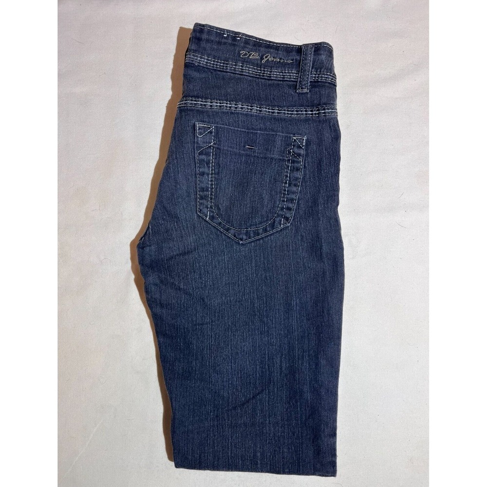 D&B Deep Blue Womens/Junior SZ 5 Charcoal Black Skinny Jeans Rhinestones E10 - Picture 7 of 7